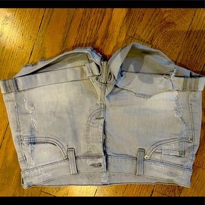 Light gray seven Jean shorts